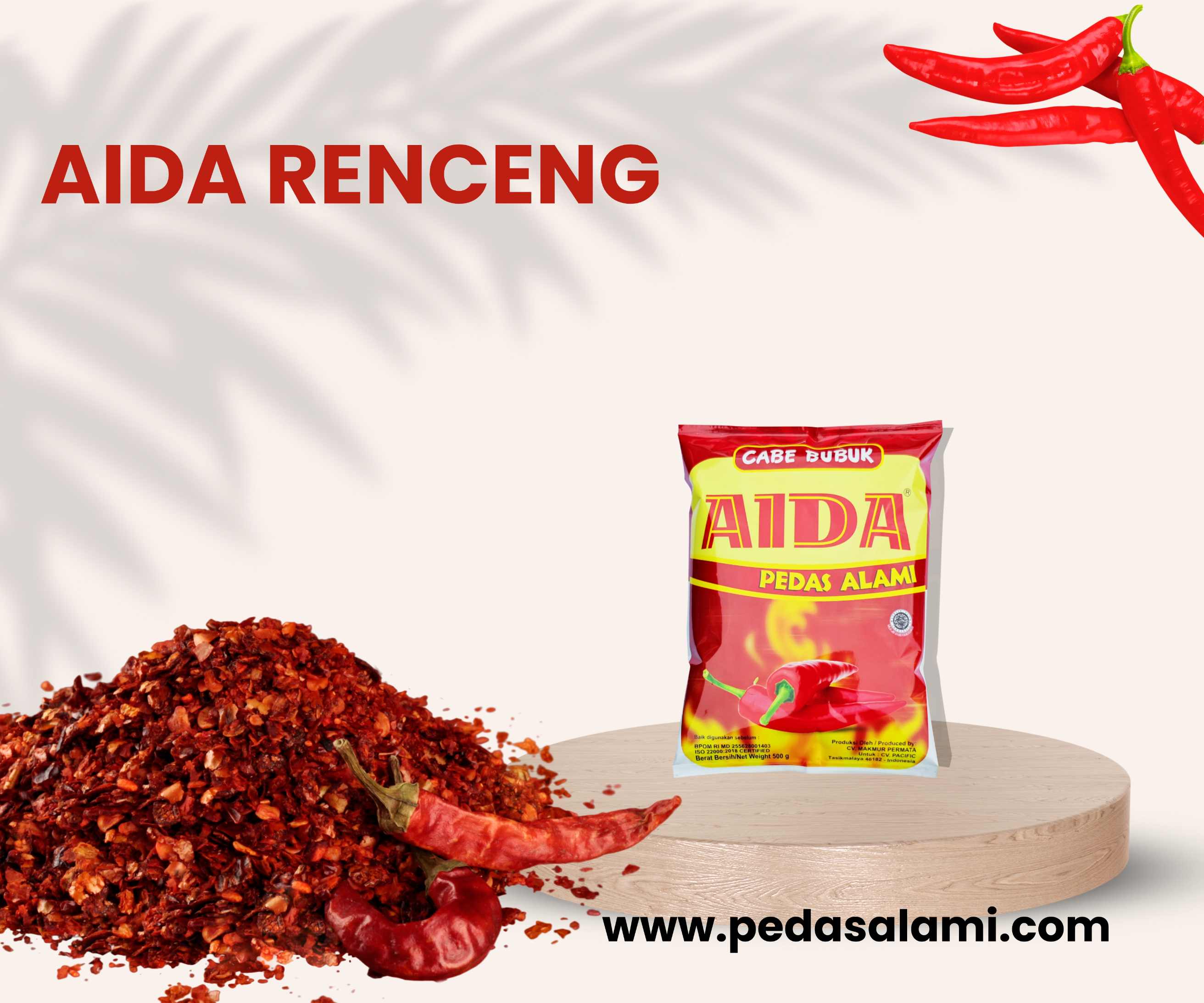 Bubuk Cabe Aida Renceng 500gram